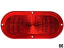 LUZ PLANA 6" 12V 36 LED ROJO OVALADO 66+/66-2/66M/66MST