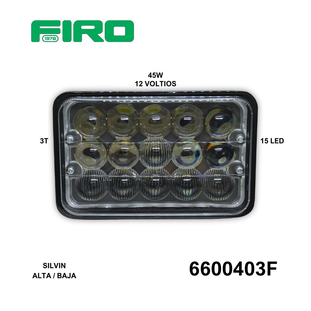 SILVIN H4656 12V 45W 15 (LED) 3T ALTA/BAJA 6000K IP68=A