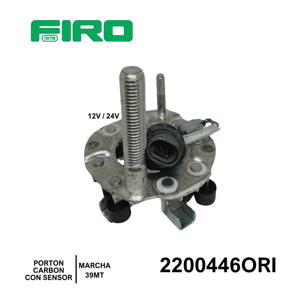 PORTA CARBON MARCHA DELCO 39MT 12V/24V CON SENSOR  REMY ORIG