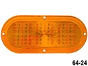 LUZ PLANA 6" 24V 36 LED AMBAR OVALADO ==64M
