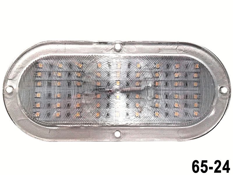 LUZ PLANA 6" 24V 36 LED BLANCO OVALADO 3 CABLES