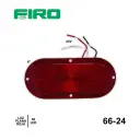 LUZ PLANA 6" 24V 36 LED ROJOS OVALADO ==66