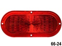 LUZ PLANA 6" 24V 36 LED ROJOS OVALADO ==66