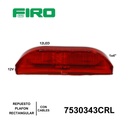 REP. PLAFON RECTAN. 1X4" ROJO 12V 12 LEDS C/CABLES ****