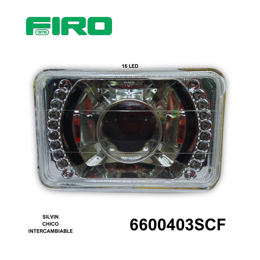 SILVIN H4656 DE 16 LED CUAD. CHICO H4 INTERCAMBIABLE  *****