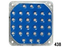 LUZ PLANA CUADRADA 12V 30 LED AZULES (10CM X 10CM )
