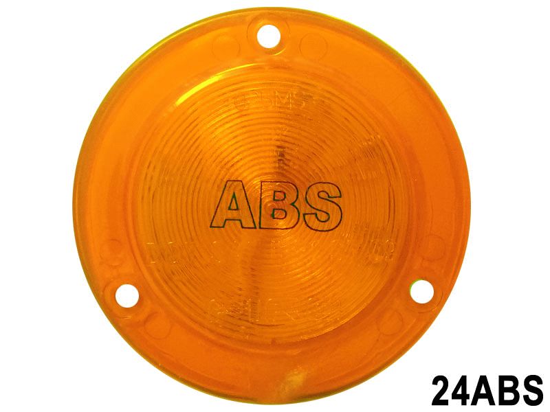 #24ABS LUZ PLANA 2.5" 12 LED AMBAR REDONDO 12V ABS