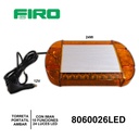 TORRETA AMBAR 12V  24W 10 FUNCIONES PORTATIL 24 LED