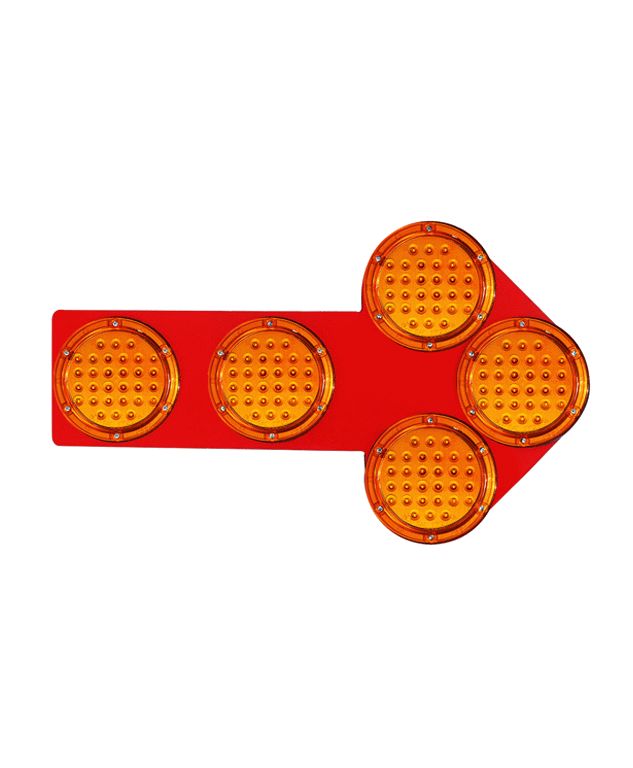 #504 FLECHA PREVENTIVA 12V 150 LED AMBAR + REFLEJANTE CON CONEXIONES