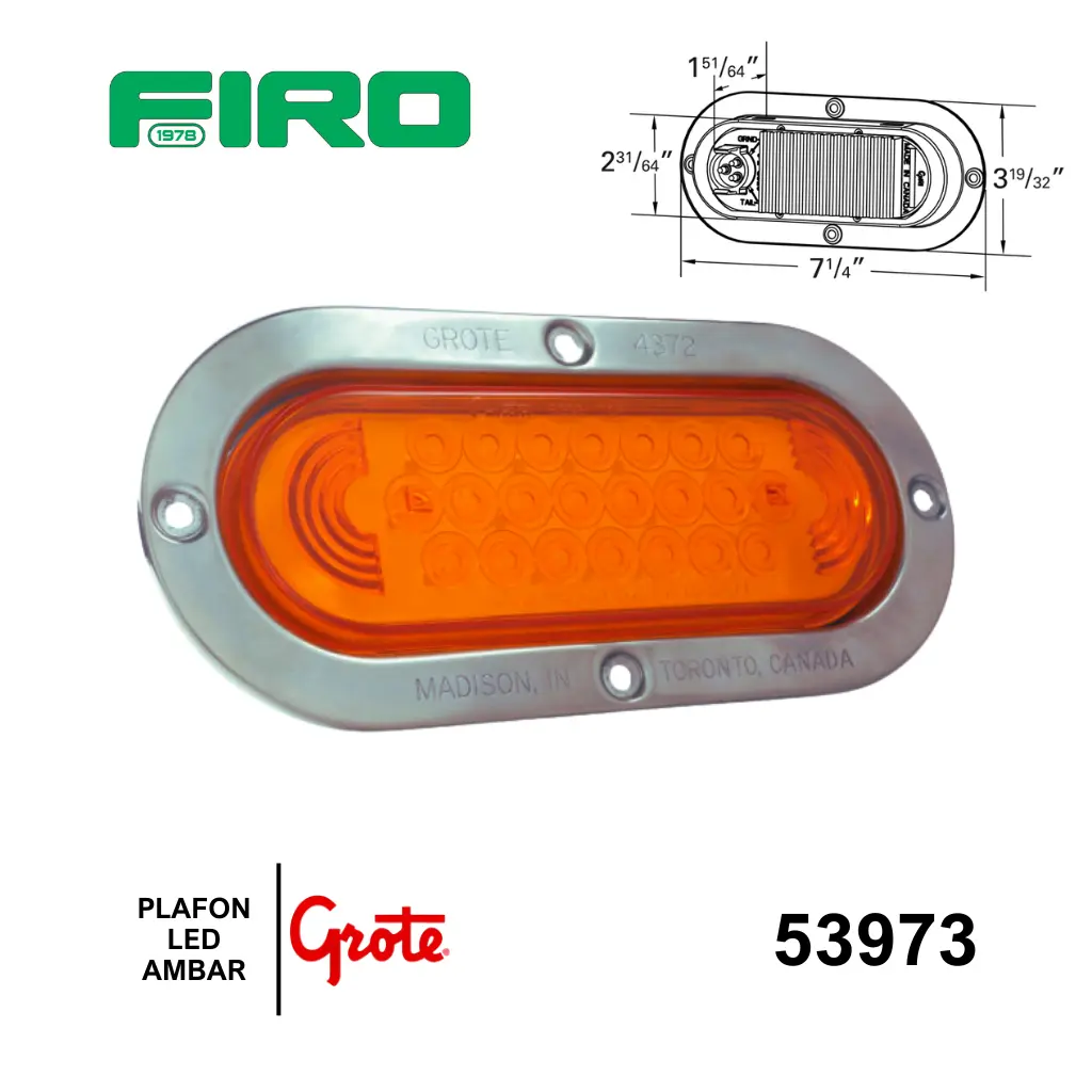 PLAFON GROTE LEDS SUPER NOVA S60 AMBAR