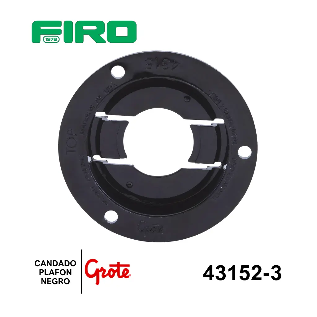 CANDADO PLAFON 2P GROTE NEGRO POLICARBON******