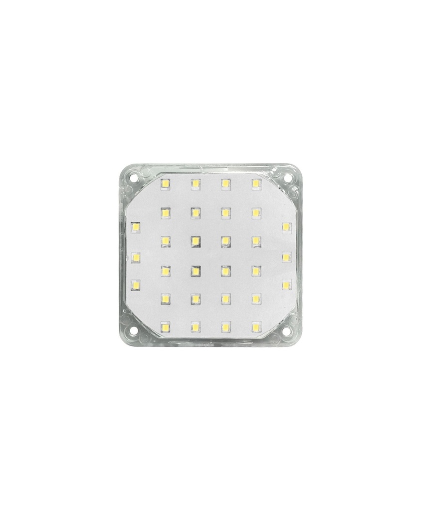 LUZ PLANA C/REFLEJANTE RELLENO 12V. 30 LED 4X4" BLANCO IK10 "DESCONTINUADO"