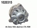 ALTERNADOR 12V 105A 2 POSICIONES DELCO CS130