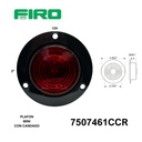 PLAFON REDONDO 2" ROJO 12V. EMBUTIDO MINI CON CANDADO