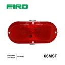 LUZ PLANA 6" 12V/24V 30 LED ROJO OVALADO ESTROBO MULTIVOLTAJE