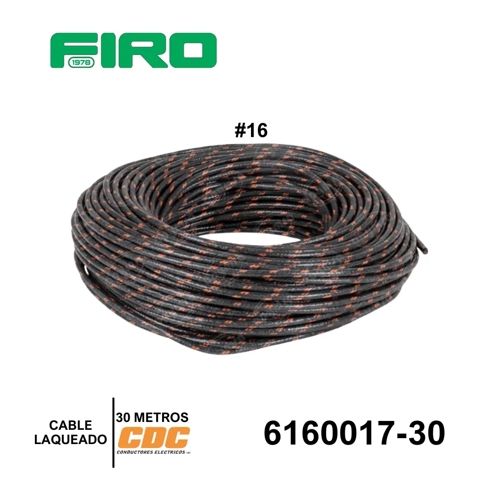 CABLE LAQUEADO #16 POR ( 30) MTS. ROLLO *CDC*