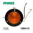 #24BN-24 LUZ PLANA 2.5" 12 LED AMBAR 24V REDONDO BISEL NEGRO