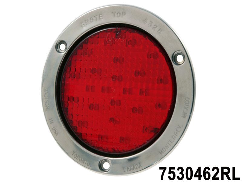 PLAFON SUPERNOVA 4 12V 24 LED ROJO REDONDO C/CANDADO"