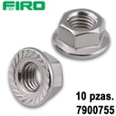 TUERCA HEX 3/8 BRIDA DENTADA 10pza ROSCA STD BATERIA TORNILLO