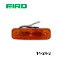 LUZ PLANA 1"X4"  3 LED AMBAR 3 CABLES 24V