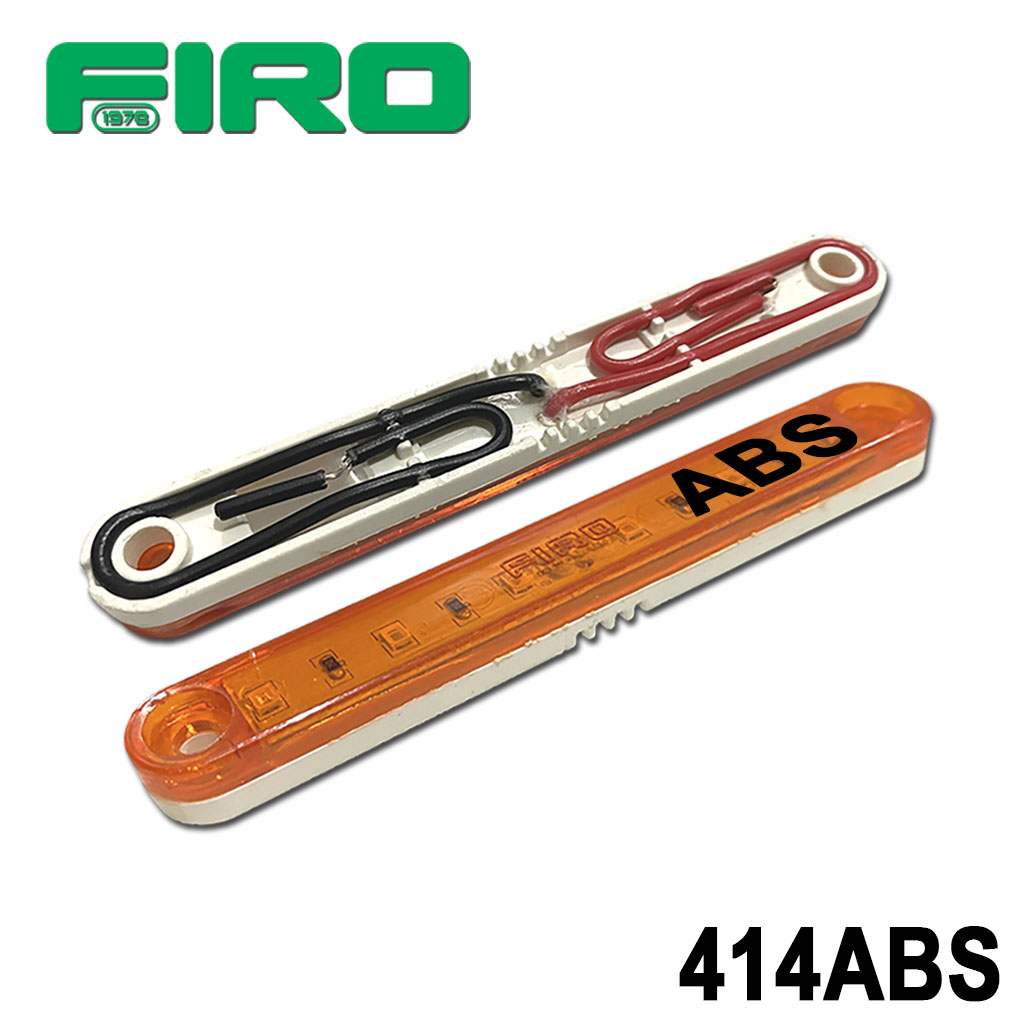 #414ABS LUZ PLANA 12V. 4.5" X 5/8" 6 LED AMBAR ABS