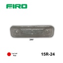 #15R-24 LUZ PLANA 1"X4" 3 LED ROJOS 24V MICA BLANCA =415 Y 415X
