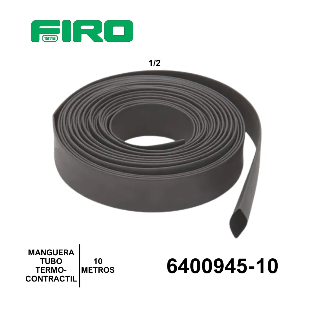 MANGUERA TUBO TERMOCONTRACTIL 12.7MM=1/2  10 METROS