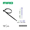 SUJETA CABLE 9" 100 PZAS.  NEGRO NYLON