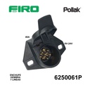 CONECTOR HEMBRA 7 LINEAS 6-24V 40A POLLAK NYLON NEGRO =6250060