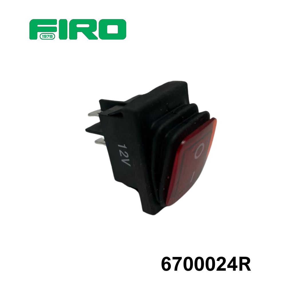 SWITCH INTERRUPTOR 1 PASO 3 TER. TECLA NEGRA CON LUZ ROJO 120V