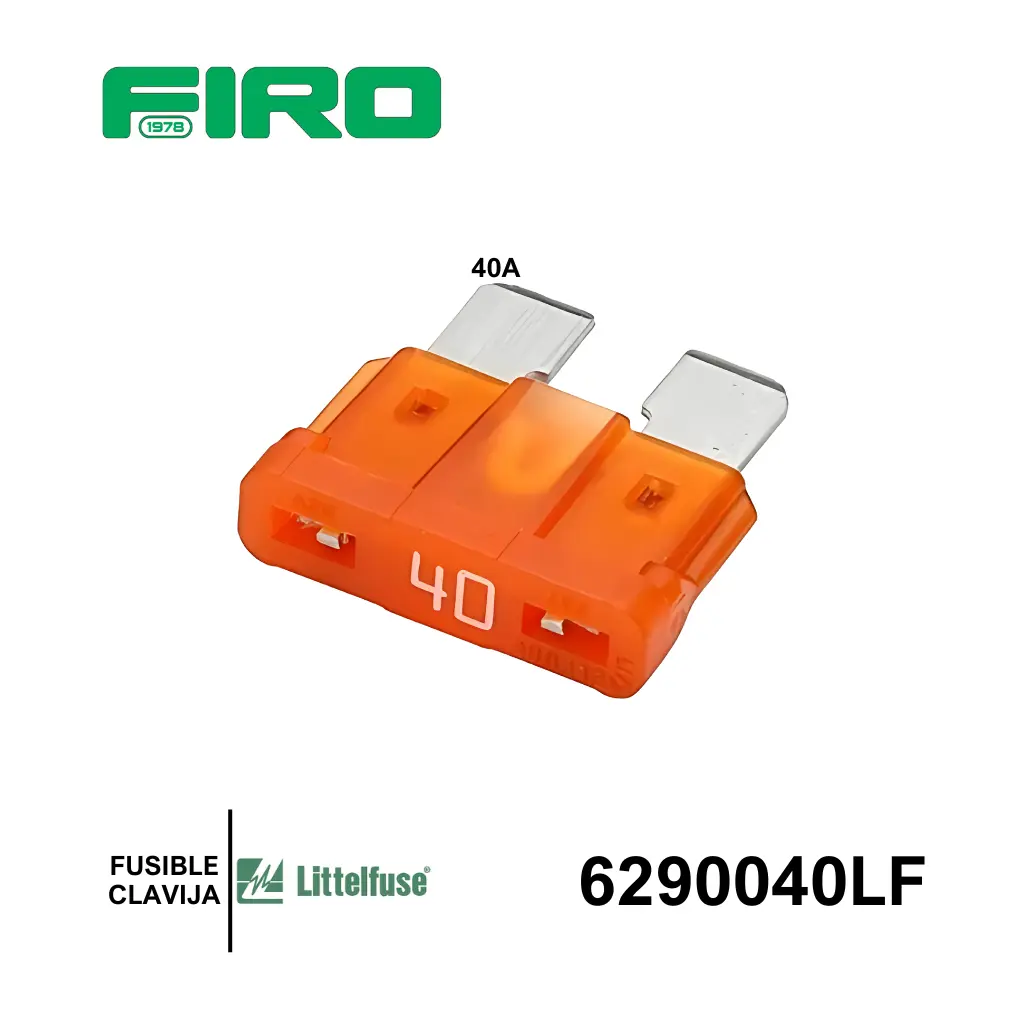 FUSIBLE CLAVIJA 40A NARANJA LITTLE FUSE                .