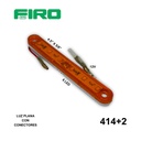 #414+2 LUZ PLANA 12V. 4.5" X 5/8" 6 LED AMBAR + 2T BALA