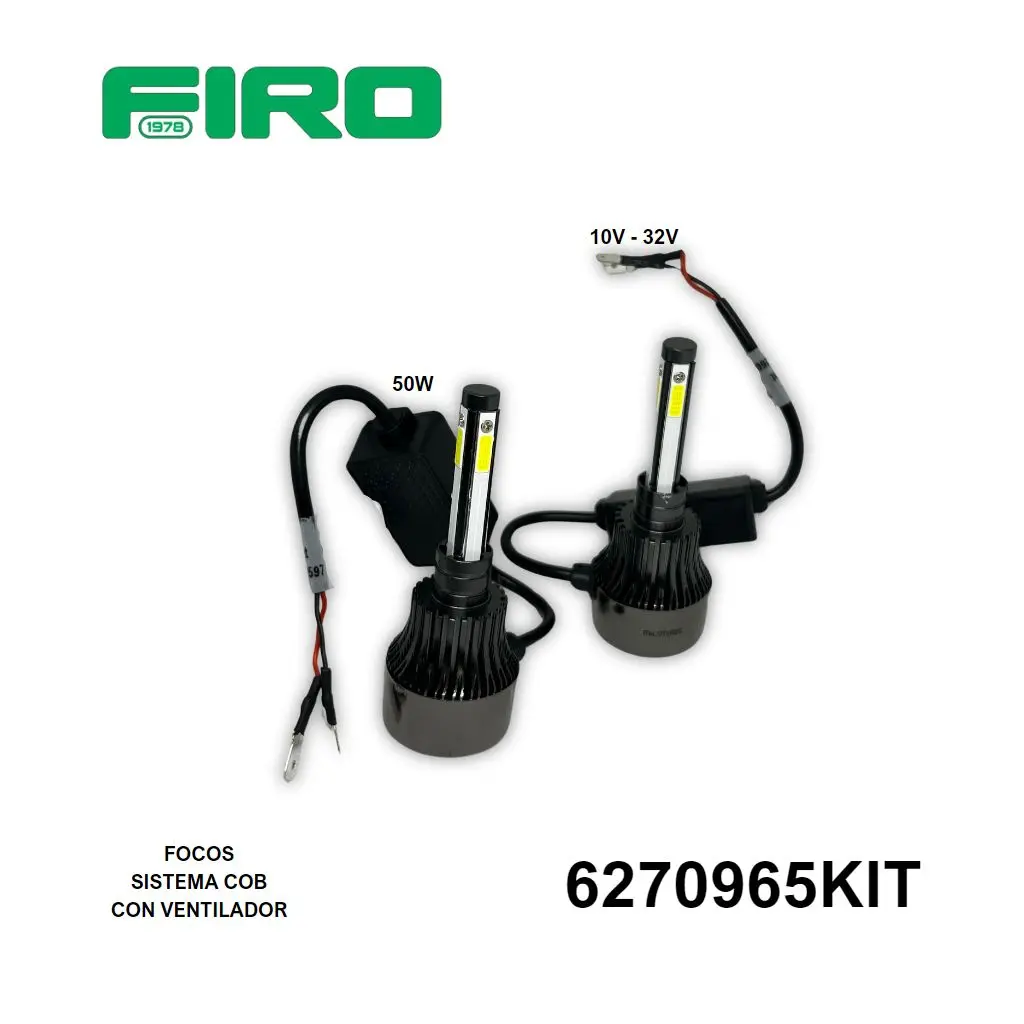 FOCOS H1 10-32V  50W SISTEMA COB CON VENTILADOR
