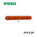 #414-3-24 LUZ PLANA 24V 4.5" X 5/8" 6 LED AMBAR 3 CABLES