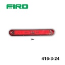 #416-3-24 LUZ PLANA 24V 4.5" X 5/8" 6 LED ROJO 3 CABLES