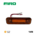 #14N LUZ PLANA 1"X4" 6 LED AMBAR 12V BASE NEGRA= 414 Y 414X