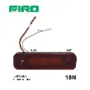 #16N LUZ PLANA 1"X4" 6 LED ROJOS 12V BASE NEGRA = 416 Y 416X