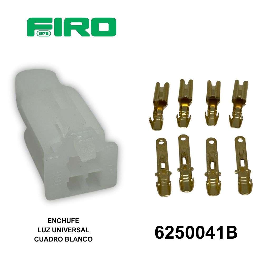 ENCHUFE O CONECTOR 3 LINEAS (JGO.) LUZ UNIV. TERMINALES CUADRO BLA