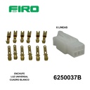 ENCHUFE O CONECTOR 6 LINEAS (JGO.) LUZ UNIV. TERMINALES CUADRO BLA
