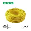 CABLE PLASTICO # 18 POR (100) MTS. ROLLO AMARILLO AWG ((FABRICA))