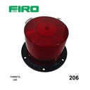 TORRETA  LED ROJO 12V MICA ROJA ESTROBO = 206+ 205R