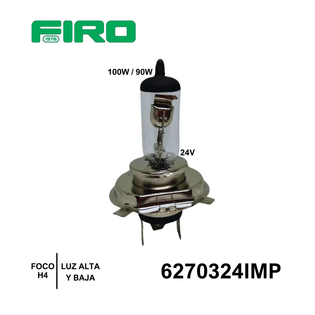 FOCO HELLA  H4 24V 100/90W 3 TERMINALES (LUZ ALTA/BAJA)