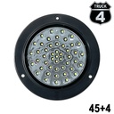 LUZ PLANA 4" 48 LED BLANCOS REDONDO 12V-24V ESTROBO VPCB 4 TRUCK