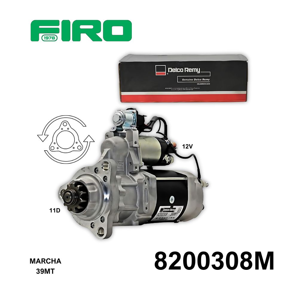 MARCHA 39MT 12V 11D C.  ROTABLE DELCO REMY *NUEVA* ORIGINAL=A