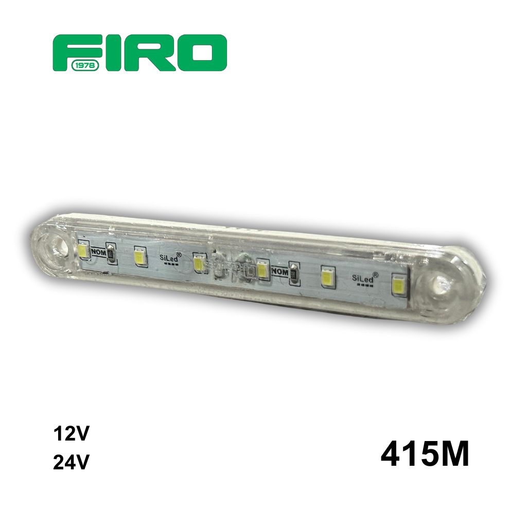 #415M LUZ PLANA 12V/24V 4.5" X 5/8" 6 LED BLANCO