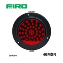 LUZ PLANA 4" 12V/24V 48 LED ROJO + ESTROBO MULTIVOLTAJE B/NEGRO