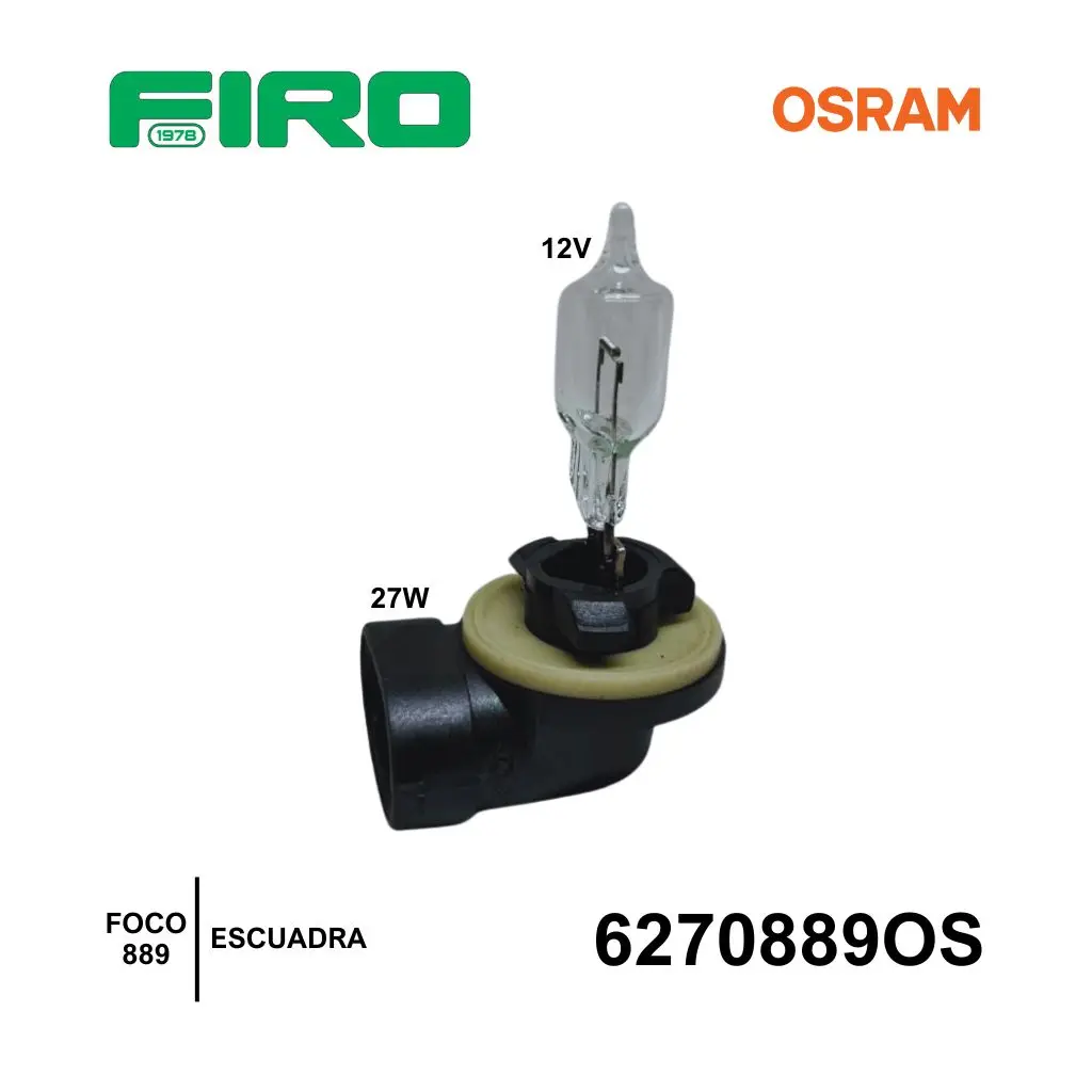FOCO 889 12V 27W ESCUADRA OSRAM =6270881=6270881IMP