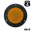 LUZ PLANA 4" 48 LED AMBAR REDONDO 12V-24V ESTROBO VPCB 4 TRUCK