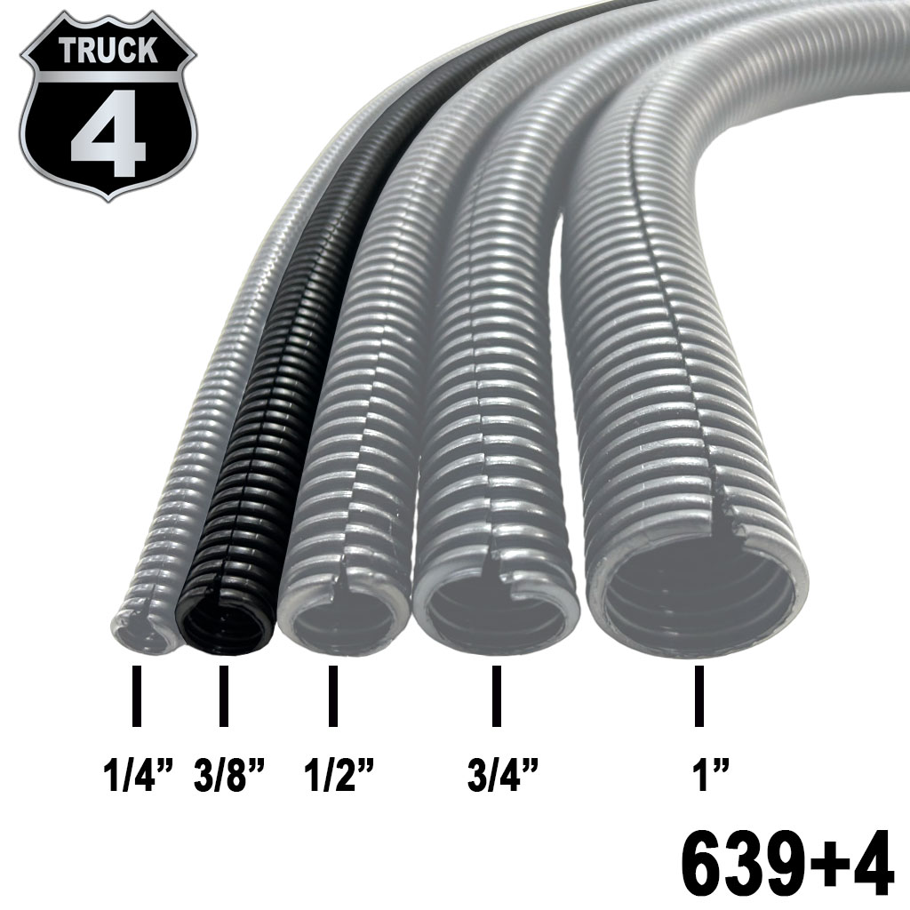 MANGUERA CORRUGADA 3/8  50 MTS NEGRA  4TRUCK