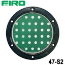 LUZ PLANA 4" 30 LED VERDES 12V  2 CABLES MICA CRISTALINA